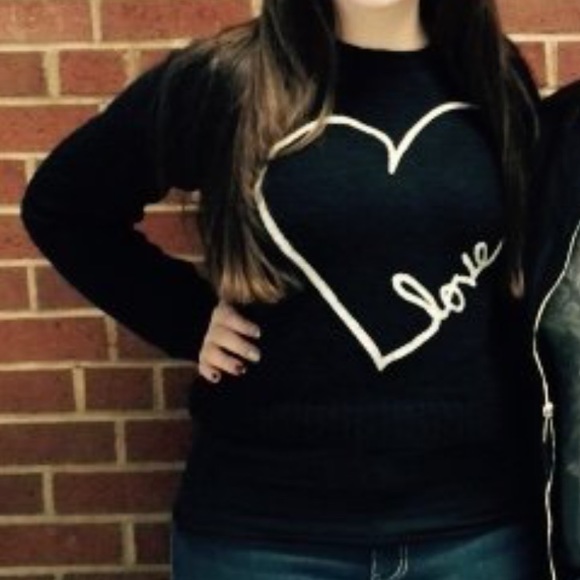 SO Black & White Love Heart Sweater - Picture 5 of 5